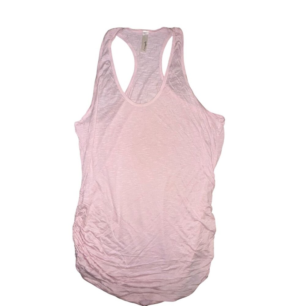Loveappella Pinkblush Womens Maternity Racerback Tank Top Pink Rayon XS - Picture 5 of 7